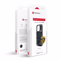 FORCELL F-PROTECT Lygiai su dviejų sluoksnių 4D technologija, militarinio kritimo testo suderinamas su MagSafe SAMSUNG S25 - cyber pilkas