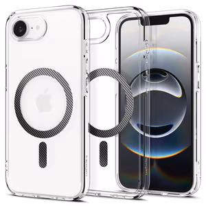Чехол Spigen Ultra Hybrid MagSafe для iPhone 16e / 17e Carbon Fiber - прозрачный