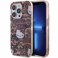 Hello Kitty IML Tags Graffiti dėklas telefonui iPhone 14 Pro Max - rožinė