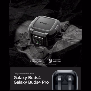 Spigen Lock Fit dėklas Samsung Galaxy Buds 4 / 4 Pro - Matte juodas
