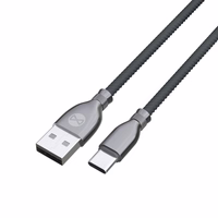 "Forever Tornado" kabelis USB - USB-C 1,0 m 3A juodas