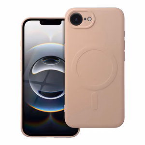 Чехол для iPhone 16e силиконовый Mag Cover совместимый с MagSafe розовый