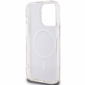 Guess IML GCube MagSafe dėklas telefonui iPhone 15 Pro Max - rudas