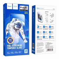 HOCO Apsauginis stiklas HD 5D Guardian shield (rinkinys 10-in-1) skirtas iPhone 15 Pro Max (juodas) (G14)