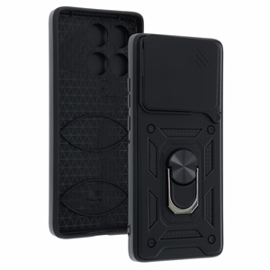 Slide Camera Armor dėklas telefonui Motorola Edge 60 5G, juodas
