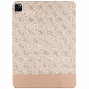 Guess 4G Stripe Allover dėklas iPad Pro 12.9" - rožinis
