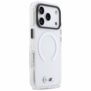 BMW M IML Shockproof Metal Logos MagSafe Dėklas for iPhone 17 Pro - Clear
