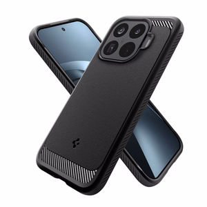 Spigen Rugged Armor dėklas, skirtas Xiaomi 17T Pro, matinis juodas