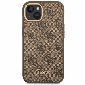Guess GUHCP14MHG4SHW iPhone 14 Plus 6.7 "rudas/rudas kietas dėklas 4G Vintage Gold Logo