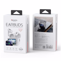 YESIDO HEADPHONES TWS29 (ANC&ENC) BT 5.3 LCD, 360mAh, baltas