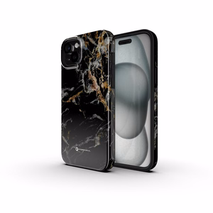 FORCELL F-PROTECT Mirage, militarinio kritimo testuotas dėklas telefonui, MagSafe suderinamas IPHONE 15 PRO juodas