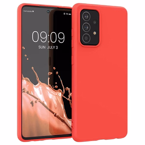Silikoninis dėklas telefonui minkštas lankstus guminis dangtelis Samsung Galaxy A22 4G raudonas