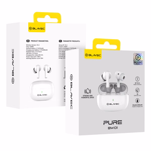Blavec Bluetooth TWS Ausinės BW-01 Pure (BW01-W) baltos