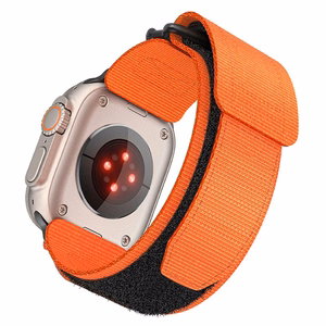 FORCELL F-DESIGN FA05 nailoninis dirželis APPLE laikrodžiui 38 / 40 / 41 mm oranžinis