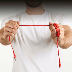 SBS TECABLEMICROC15R USB-A - USB-C kabelis 1.5 m - raudonas