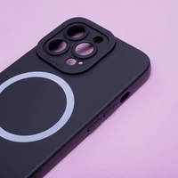 Silikoninis "Mag" dėklas "iPhone 15 Plus" 6,7", juodas