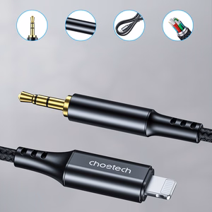 Choetech AUX007 Lightning / mini jack 3.5mm laidas 1m juodas