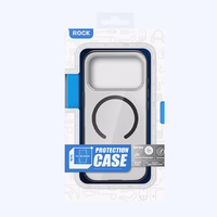 Rock Crystal Armor serijos magnetinis dėklas telefonui Iphone 17 Pro Max juodas