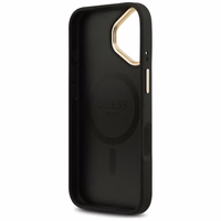 GUESS dėklas IPHONE 17 suderinamas su MagSafe GUHMP17SP4MSEGCK (PU 4G su klasikiniu) juodas