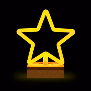 Neon Wood stovas LED STAR šiltai baltas FLNW04 Forever Light
