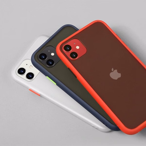 Vennus Color Button Bumper dėklas telefonui Iphone 11 Pro tamsiai mėlynas
