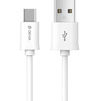 Devia Kabelis Smart EC082 USB - USB-C 1,0 m 2,1A baltas