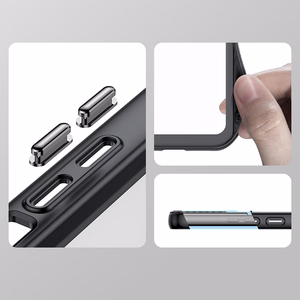 Outer Space dėklas telefonui Samsung Galaxy S23+ su lanksčiu rėmeliu juodas