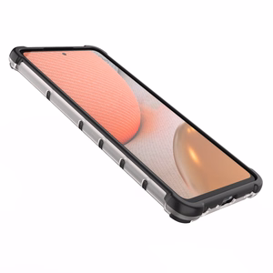 Honeycomb dėklas telefonui su TPU buferiu Samsung Galaxy A72 4G skaidrus