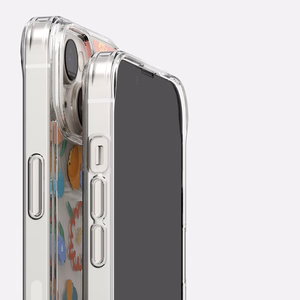 Ringke Fusion Design šarvuotas dėklas su geliniu rėmeliu iPhone 14 Plus skaidrus (Floral) (FD637E31)