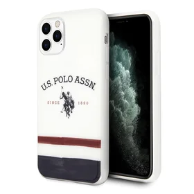US Polo USHCN65PCSTRB iPhone 11 Pro Max balta Tricolor Pattern Collection