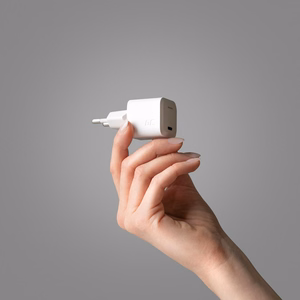 Green Cell PowerGaN 33W PD 3.0 QC 3.0 USB įkroviklis 1× USB-C, baltas