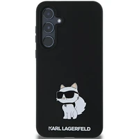 Karl Lagerfeld Silikoninis Choupette dėklas Samsung Galaxy A35 - juodas