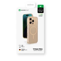 AmazingThing Titan Pro Mag dėklas su magnetiniu žiedu iPhone 16 Pro Max - rožinis auksas