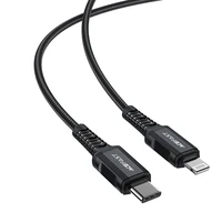 Acefast C4-01 Lightning - USB-C PD kabelis 30W 3A 480Mb/s 1.8m - juodas