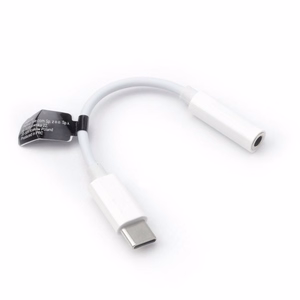 Adapteris AUX Type C (vyriškas) į Jack 3,5 mm (moteriškas) dėžutėje baltas