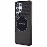AMG Magnetinis permatomas rombų dėklas telefonui Samsung Galaxy S25 Ultra - juodas