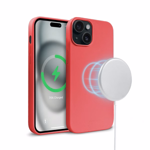 Crong Color Cover Magnetic MagSafe dėklas, skirtas iPhone 15 Plus, rožinis