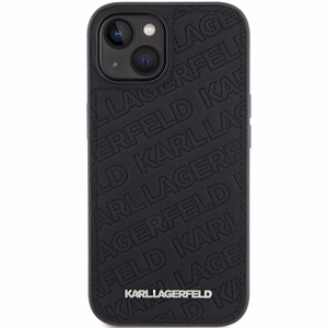 Karl Lagerfeld Quilted K Pattern dėklas telefonui iPhone 15 Plus / 14 Plus - juodas