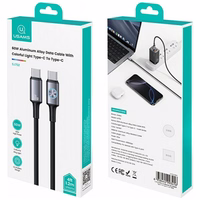 Laidas USAMS Huan Series SJ752 60W USB-C į USB-C 1,2 m tamsus