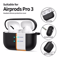 Tech-Protect silikoninis Hook dėklas AirPods Pro 3 juodas