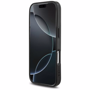 AMG Dvigubo sluoksnio permatomas grafikos magnetinis dėklas telefonui iPhone 17 Pro - juodas