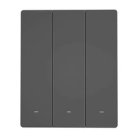 Smart WiFi wall switch SONOFF M5-3C-80 (3-channel, for frame, graphite)