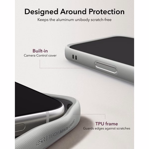 ESR Leather dėklas, skirtas iPhone 18 Pro Max / 17 Pro Max, su stovu, suderinamas su MagSafe – pilkas