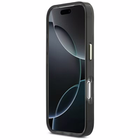 Guess IML 4G Script Metal dėklas for iPhone 17 Pro - juodas