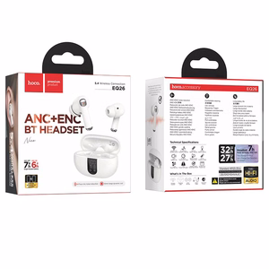 HOCO belaidės ausinės bluetooth TWS ANC ENC EQ26 baltos