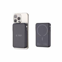 Tech-Protect LifeMag PB31 išorinė baterija su MagSafe 10000mAh 15W USB-C / USB-A / įmontuotu USB-C / Lightning kabeliais - juoda