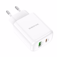 Įkroviklis Borofone BN4 20W USB-C/USB-A baltas