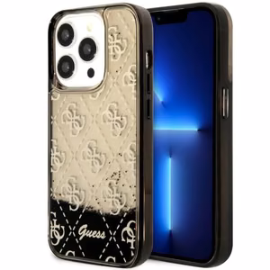 Guess GUHCP14LLC4PSGK iPhone 14 Pro 6.1" black/black hardcase Liquid Glitter 4G Transculent