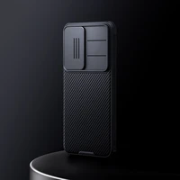 Nillkin CamShield Pro dėklas telefonui Samsung Galaxy S25 su kameros dangteliu - Juodas