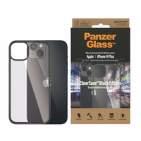 PanzerGlass ClearCase antibakterinis dėklas telefonui iPhone 14 Plus / 15 Plus - skaidrus ir juodas